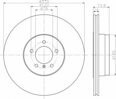 HELLA PAGID 8dd355120241 -  Тормозной диск